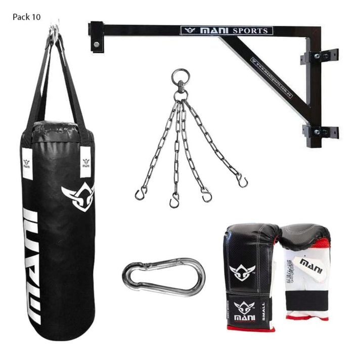 Fixed Wall Bracket + 90cm 3ft Punching Bag + Mitts + Bag Chain + Hook
