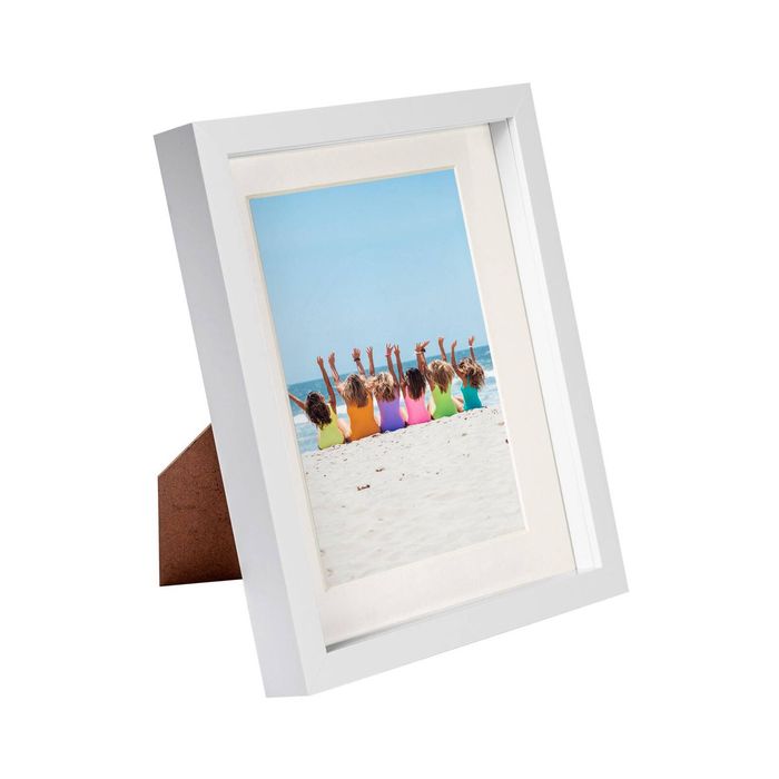 Nicola Spring 8" X 10" White 3d Box Photo Frame - 5" X 7" Mount