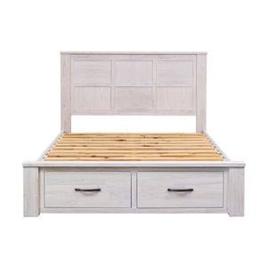 Foxglove King Bed Frame Storage Drawer White