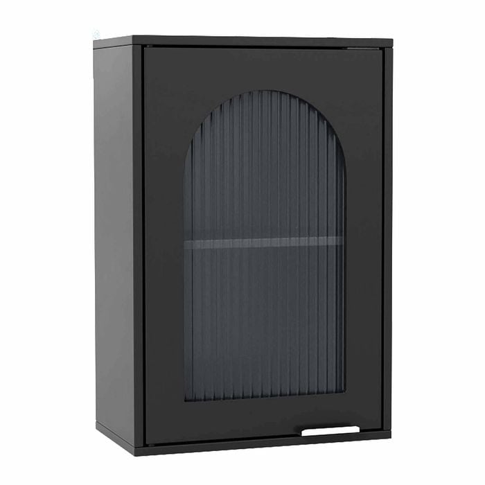 Costway Wall Storage Cabinet Medicine Shelf Black