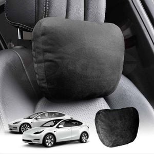 Black Headrest Pillow for Tesla Model 3 2017-2023 and Model Y 2021-2024 Seat Neck Support
