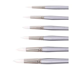 Jasart Size 2 Round Synthetic Brush White