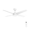 Brilliant 132cm White Matt Grace 4 Blade DC Ceiling Fan with Remote
