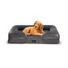 Petzly Dog Bed Sides Egg-crate Foam Removable Washable Cover Grey