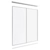 Lugna 2100 x 1201-1800mm Clear Anodised Optiglass Panels Wardrobe Double Sliding Doors