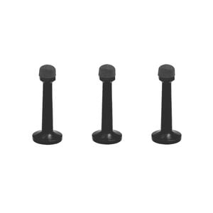 Windsor Brass 75mm Black Door Stop - Three Pack