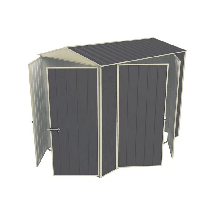 Build-a-Shed 1.5 x 2.3 x 2.3m Gable Double Hinged Side Door Shed - Grey
