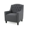 Canberra Dark Grey Fabric ArmChair