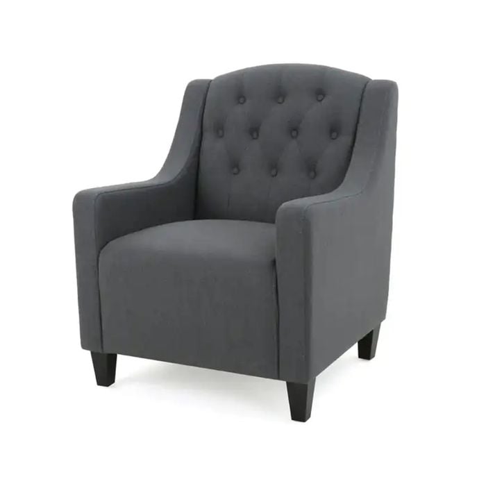 Canberra Dark Grey Fabric ArmChair