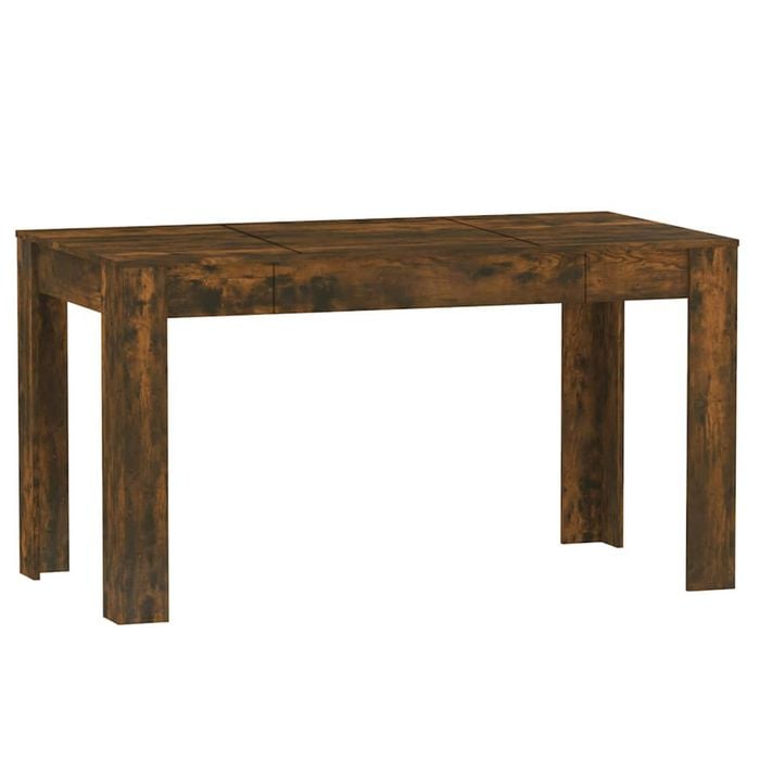 vidaXL Dining Table Smoked Oak Home Kitchen Dining Room Table