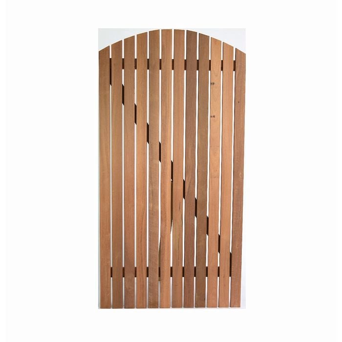 1800 x 900mm 65mm Gate Picket Jarrah Closed Curved