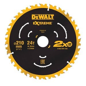 DeWALT 210mm 24T Saw Blade To Suit DWE7485 Table Saw DT20432-QZ