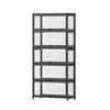 Artiss 5-Tier Display Cabinet Storage Bookshelf Clear Shelf Black