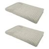 2x Bas Phillips Hayman Zero Twist Bath Mat 600gsm Cotton 78x48cm Oatmeal