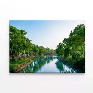 Lake Reflecting the Sky View  Print 100% Australian Made 75 x 50cm  (Stretched)