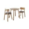 Natural Signature 2 Seater Raw Natural 3 Piece Baseball Round Table Dining Set