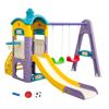 Keezi Kids Play Centre with Slide Double Swing Basketball Hoop