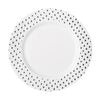 12x 6pc Partyware Heavy Duty Durable Dinner Plates Set 190mm Silver Dot