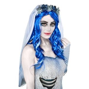 Corpse Bride Emily Wig Fake Hair Adult/Girls Halloween Costume Party Accessory
