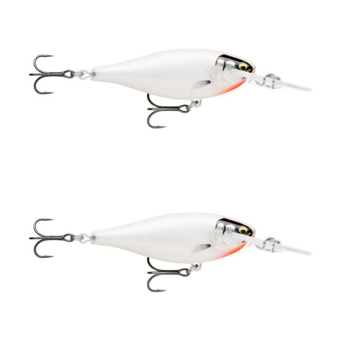 2x Rapala 5.5cm Shad Rap Elite (Floating) Fishing Lures - Gilded Glass Ghost