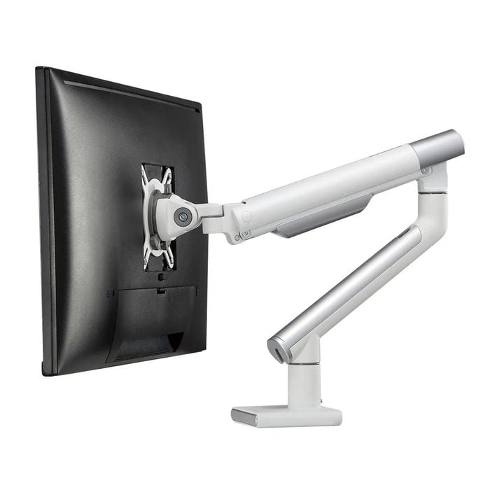 Desky Single Slim Aluminium Monitor Arm - White