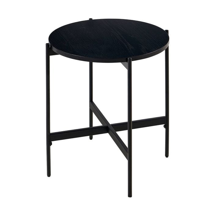 Montrel 50cm Round Lamp Table Black