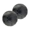 2pk Huxford Grove The Gulgong Long Wool Sheepskin Seat Pad - Steel