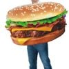 Adult Hamburger Costume Halloween Burger Party Funny Outfit