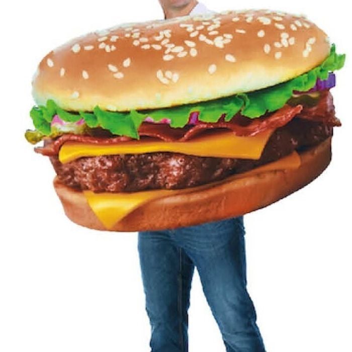 Adult Hamburger Costume Halloween Burger Party Funny Outfit