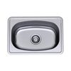 Clark 30L Flushline Single Laundry Tub With No Tap Hole And By-Pass