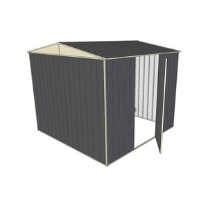 Build-a-Shed 2.3 x 2.3 x 2.3m Gable Single Hinged Side Door Shed - Grey