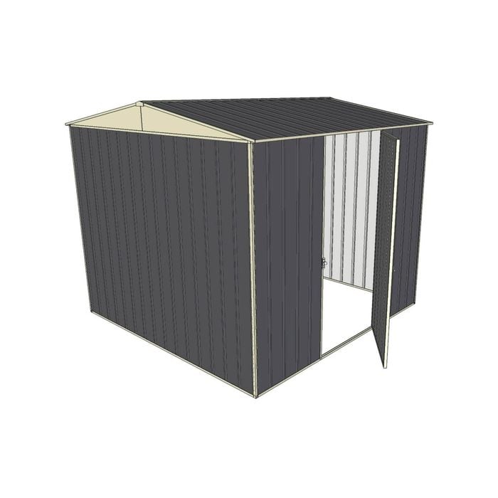 Build-a-Shed 2.3 x 2.3 x 2.3m Gable Single Hinged Side Door Shed - Grey