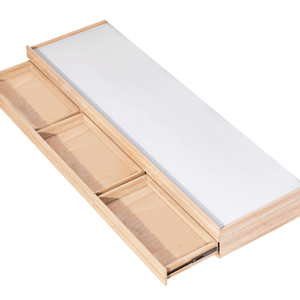 Double drawers for Kiama Bedframe with Book Storage and Led lights Oak Color