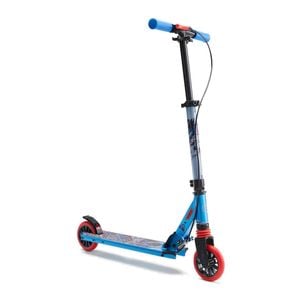 Decathlon - Kids' Scooter With Handlebar Brake And Suspension Mid 5 - Blue Graphics - One Size