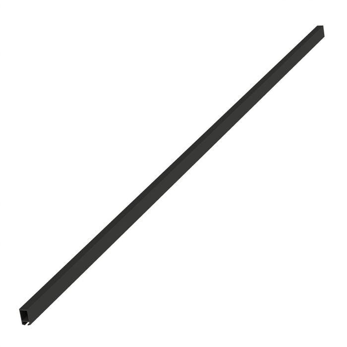 Emro 2000mm Matt Black Straight Shower Track