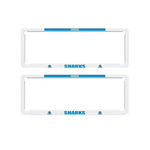 2x OFFICIAL NRL Cronulla Sharks Car Number Plate Frame Cover Surround