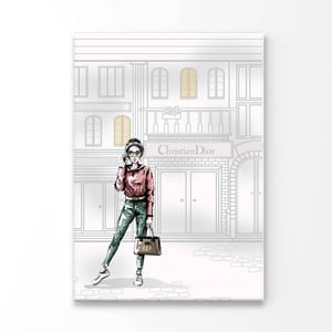 Modern Girl Luxury Fashion Store Print 100% Australian Made 50x75cm (Stretched Canvas)