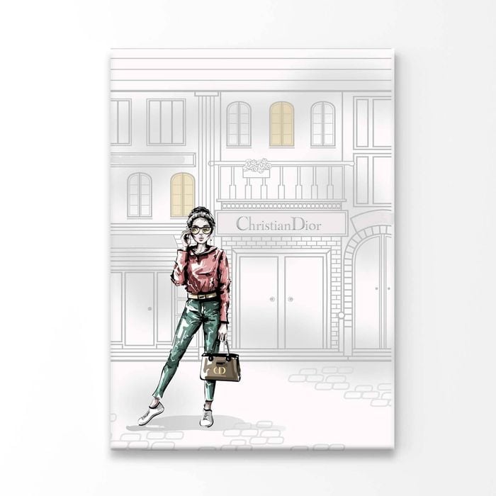 Modern Girl Luxury Fashion Store Print 100% Australian Made 50x75cm (Stretched Canvas)