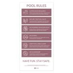 Pool Signs Australia Pool Rules Sign - Earth Red