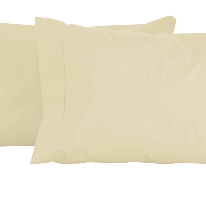 Jenny Mclean Porto Pillowcases 2 Pcs Set 100% Cotton 400TC - Vanilla