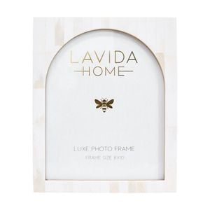 Lvd 8x10 Inch Arch Bone Picture/photo Frame Gold/cream 27.94x22.86x1.27cm