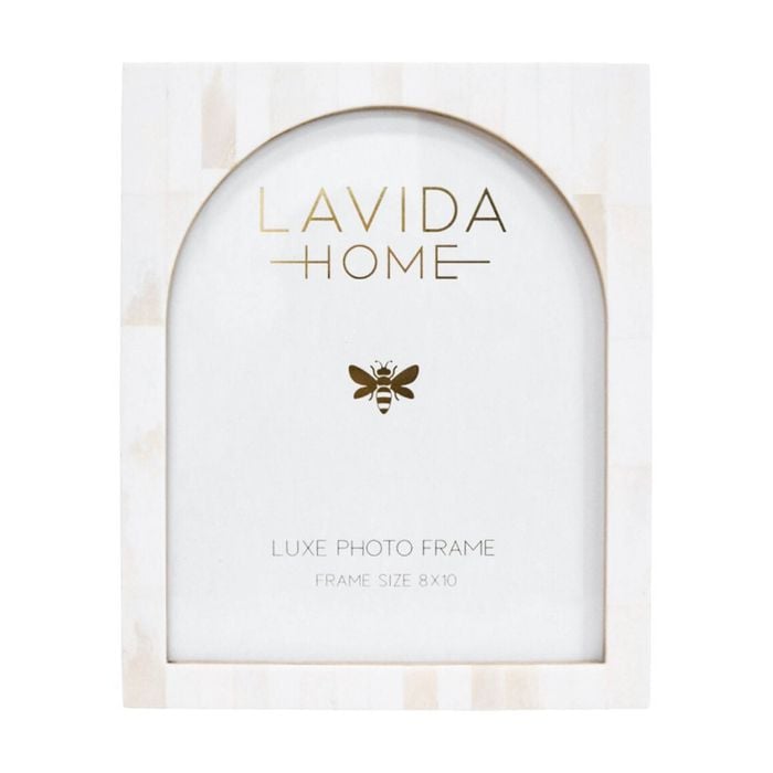 Lvd 8x10 Inch Arch Bone Picture/photo Frame Gold/cream 27.94x22.86x1.27cm