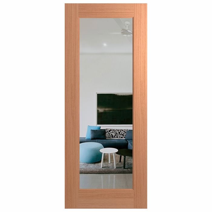 Hume 2340 x 820 x 35mm Internal Door SPM Linear Clear Laminated Glass LIN1