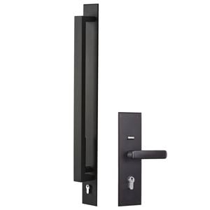 Gainsborough Black Matte Trilock Omni Allure Double Cylinder Entrance Set