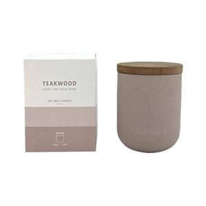 Ceramic Jar Candle - Teak Wood - 340g