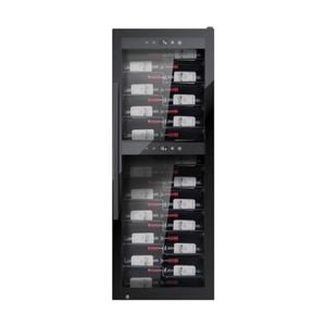 Caso 97 Bottle Presentation Style Lockable Wine Fridge With Uv Glass Silver
