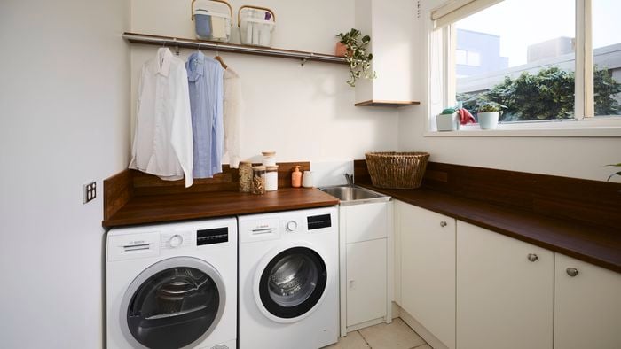DIY Made Easy  - Smarter laundry layout with extra storage - After