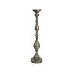 Metal 54cm Antiqued Pillar Candle Holder Stand Decor - Bronze