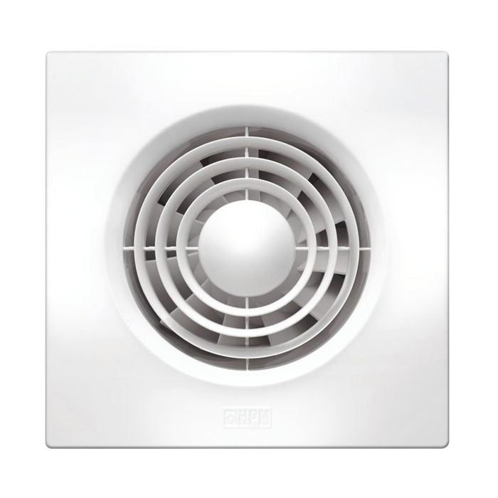 HPM 150mm Slim Square White Wall Exhaust Fan