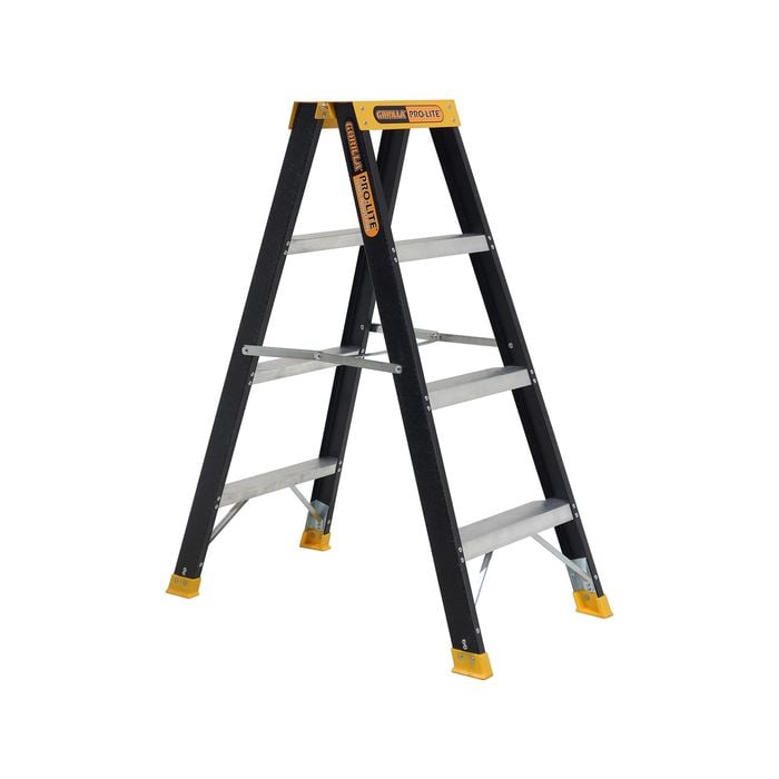 Gorilla 150kg Pro-Lite 4 Step Double Sided Fibreglass Ladder